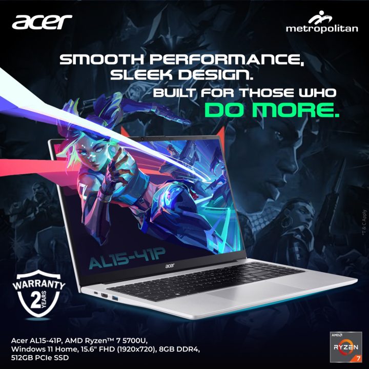 Acer Laptop-AMD Ryzen 7-5700u